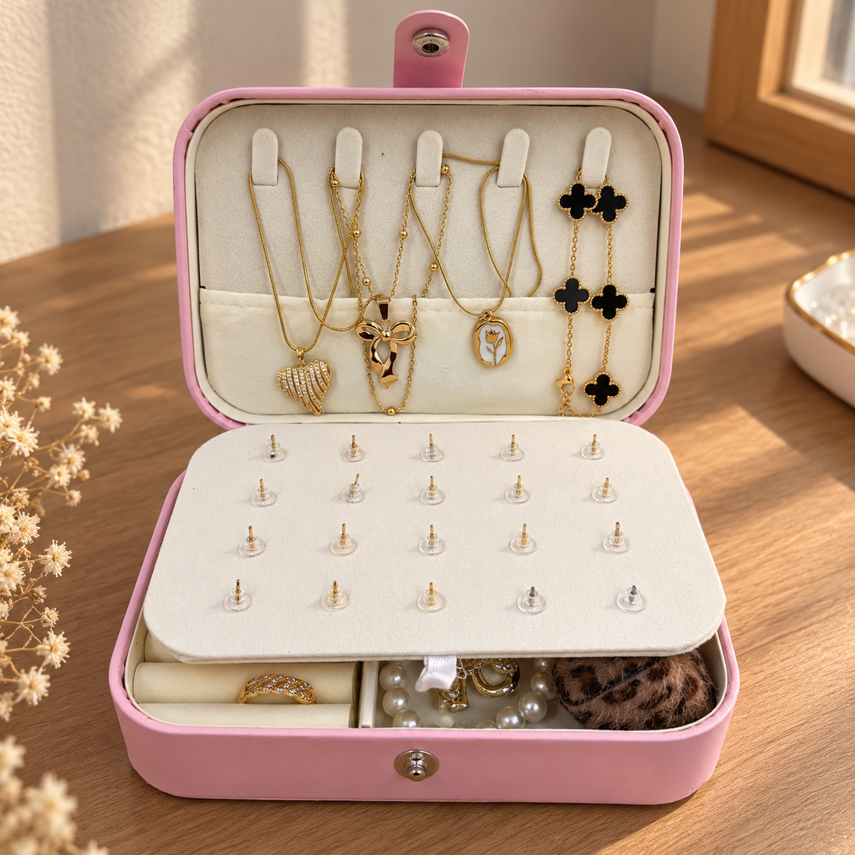 Premium Pink Jewellery Box Gift Set for Her โ 22 Accessories Collection ๐