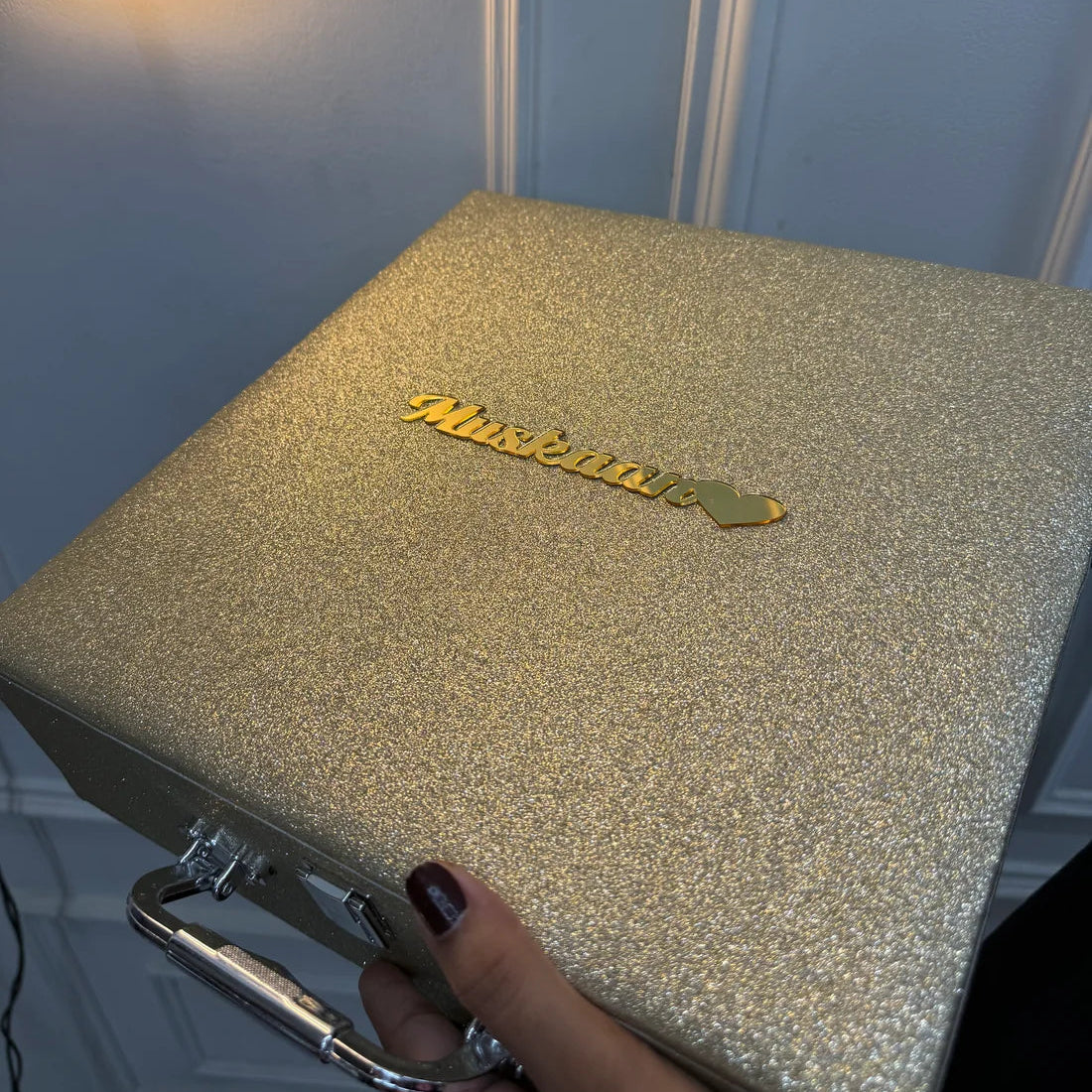 Fairy Bangles Trunk Box With Led Light And Name ( 240 bangles+ 44 Ghungroo bangles )