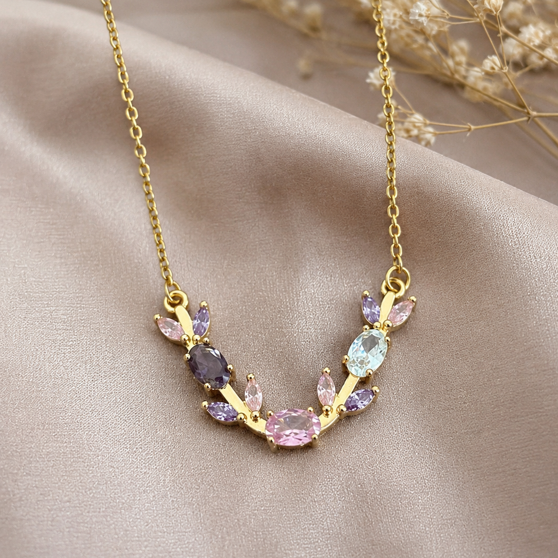 Multi Color Tulip Necklace