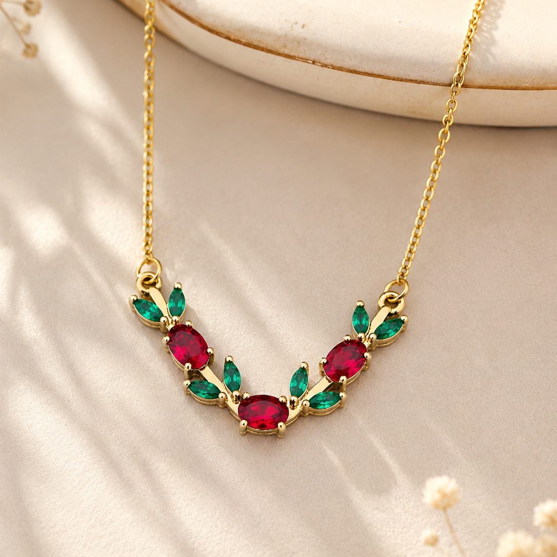 Red Tulip Necklace