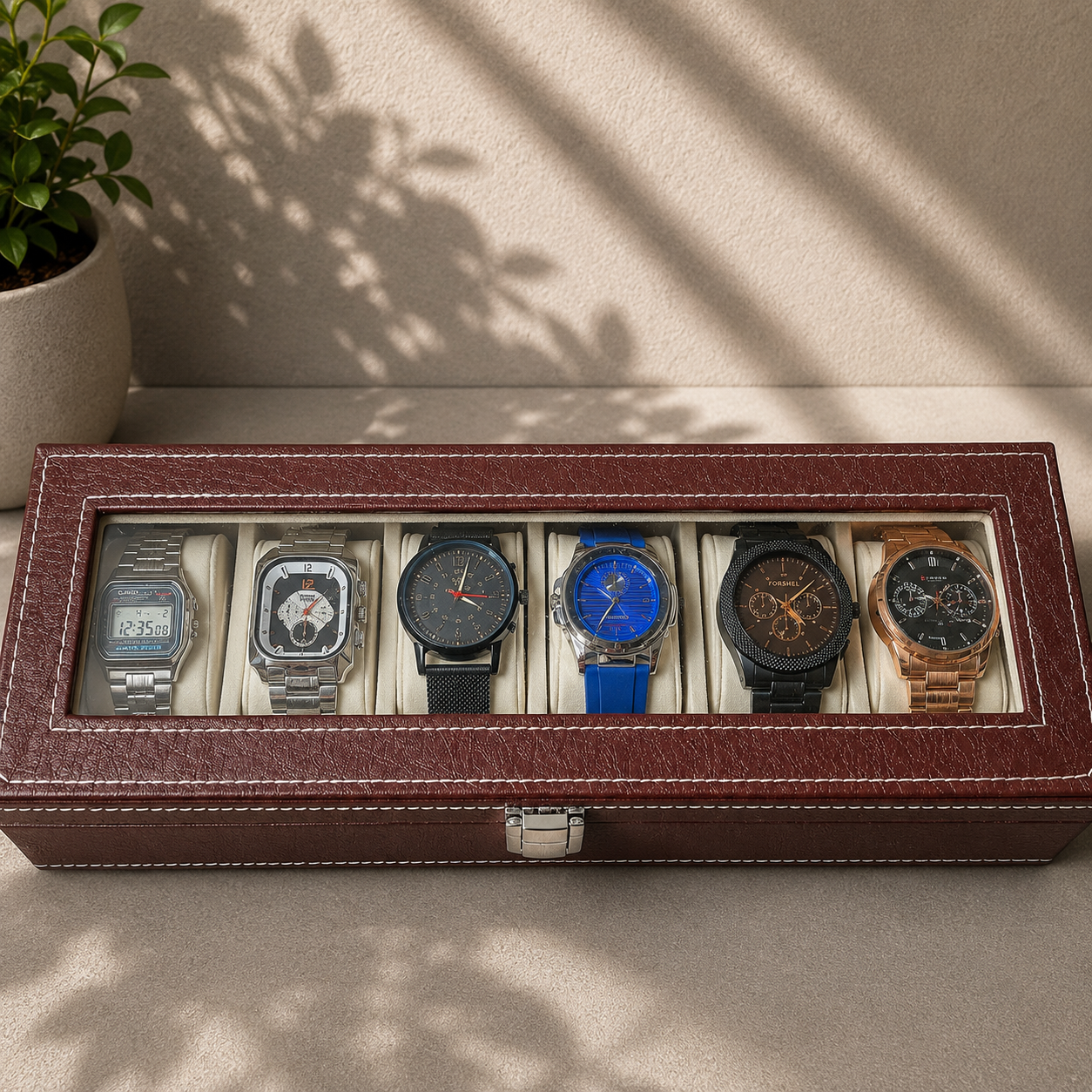 Luxury 6 Men's Watches Gift Set with Luxury Box