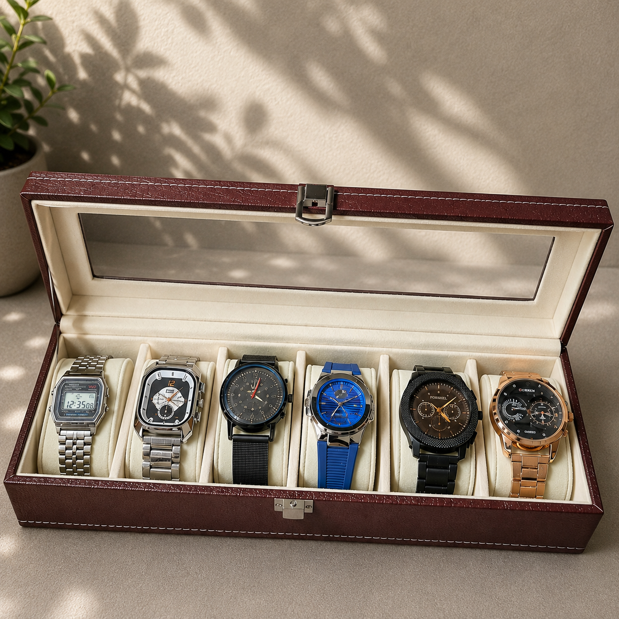 Luxury 6 Men's Watches Gift Set with Luxury Box