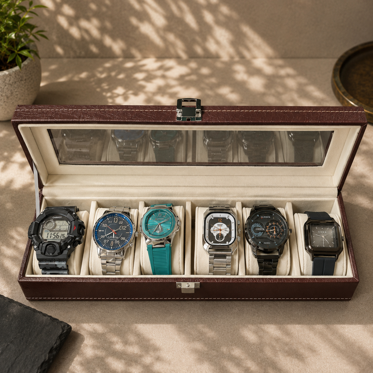 Premium 6 Men's Watches Set with Luxury Box