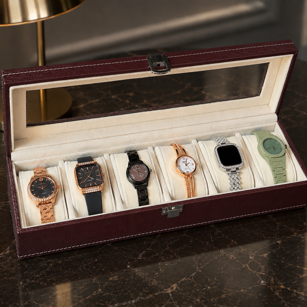 6 Women's Watches Set with Luxury Box
