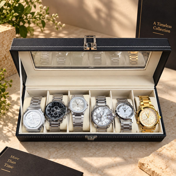 Limited Edition 6-Piece Men’s Watch Gift Set with Luxury Premium Box