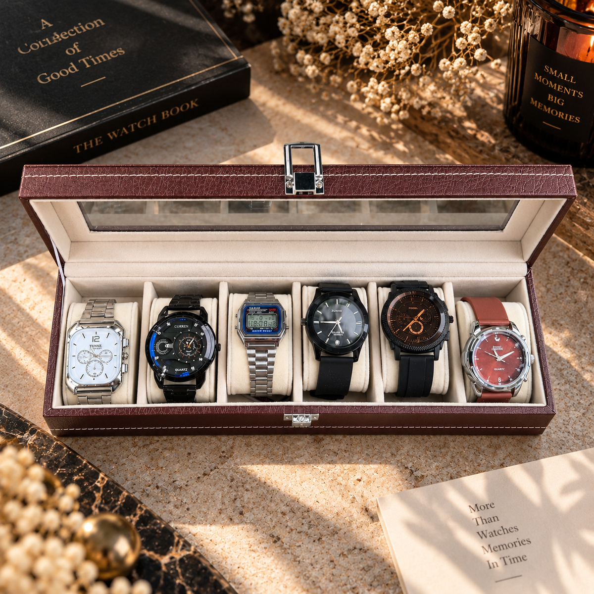 Premium 6 Men's Watches Set with Luxury Box