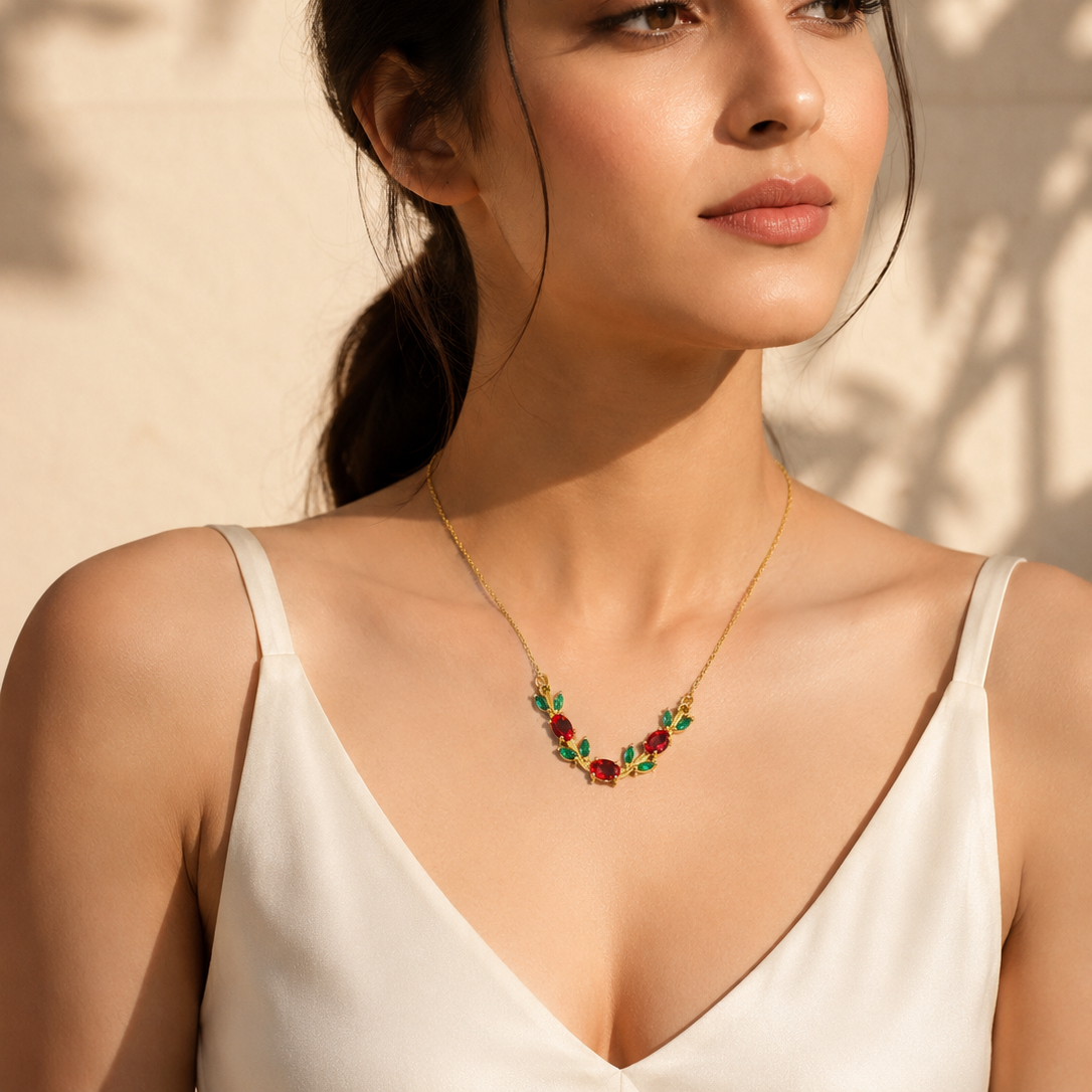 Red Tulip Necklace
