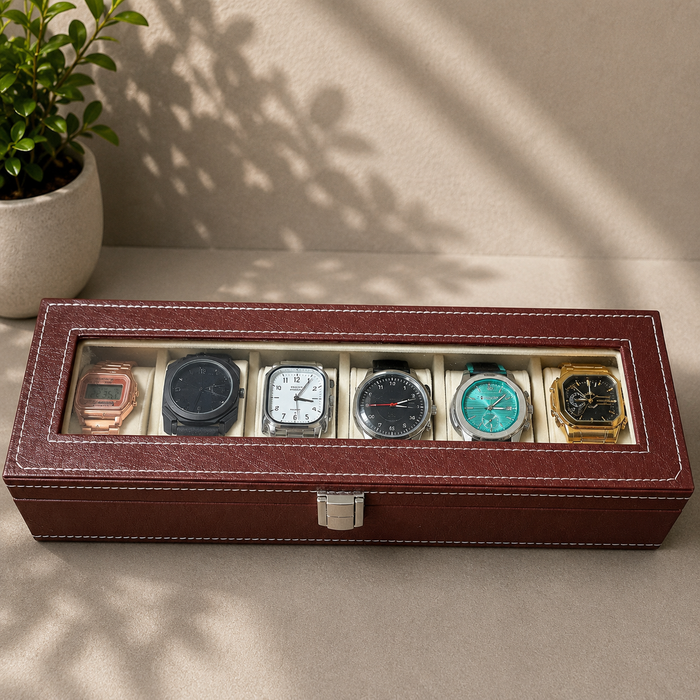 6 Men's Watches Gift Set with Luxury Box