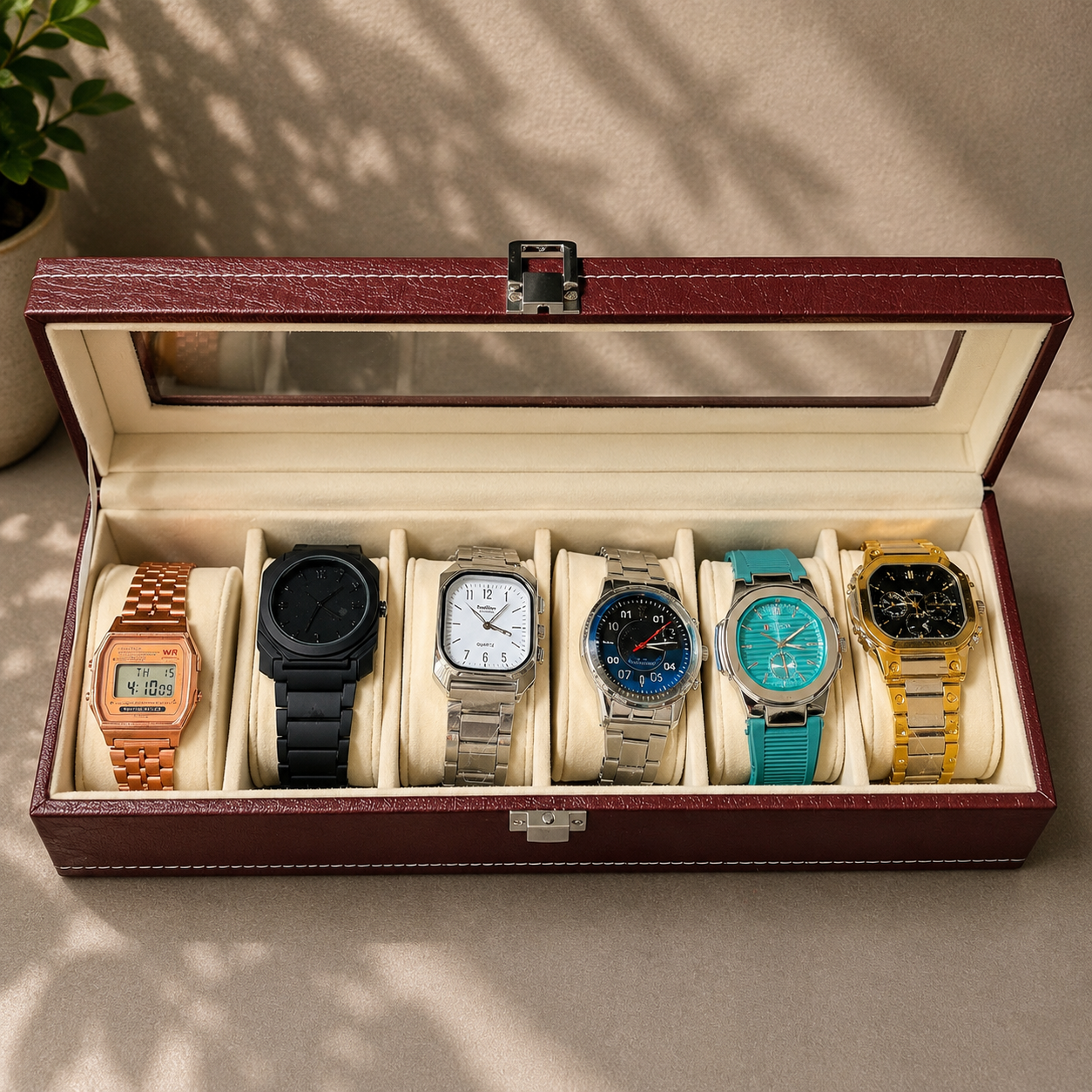 6 Men's Watches Gift Set with Luxury Box