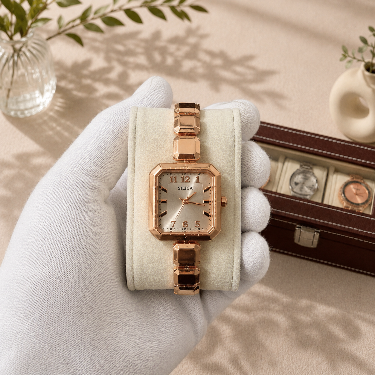 6 Elegant Women's Watches Set with Luxury Box